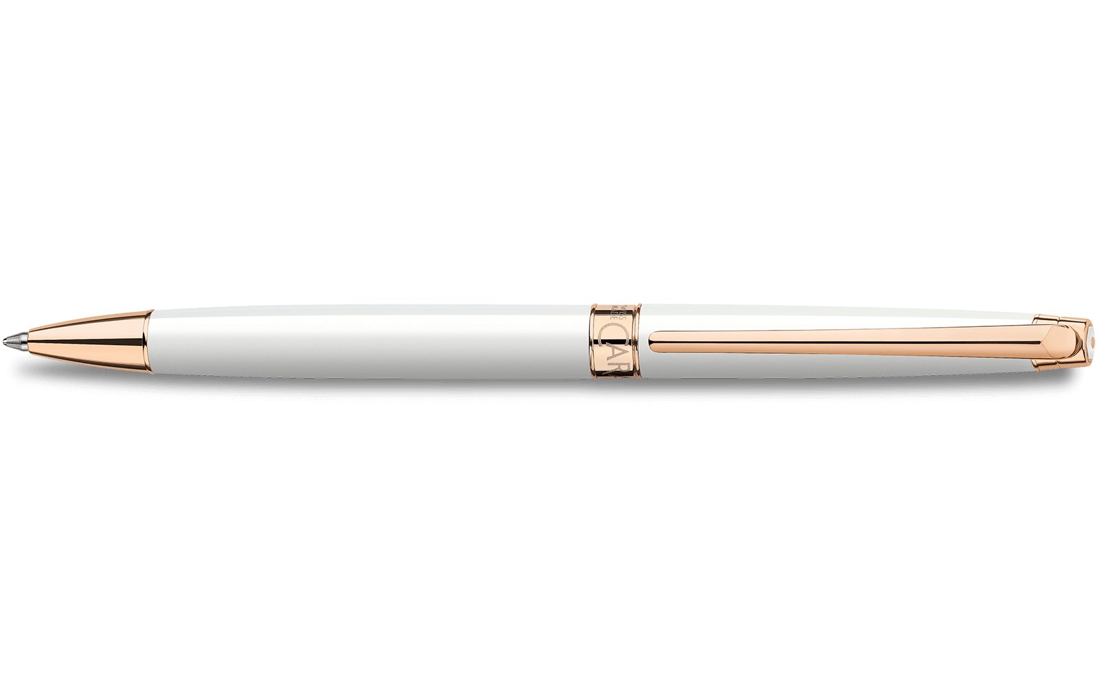 Caran d'Ache Léman Slim White Ballpoint Pen - view 2