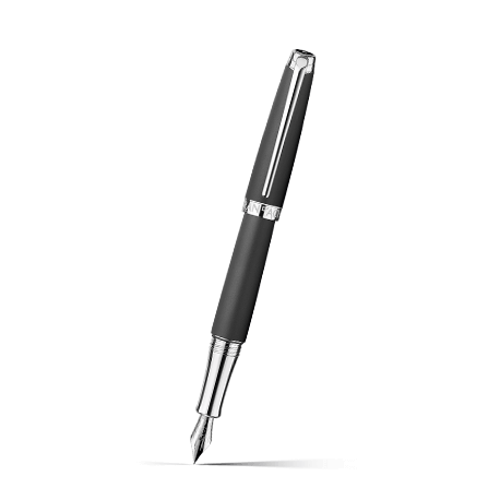 Caran d'Ache Léman Black Matt Fountain Pen on a white background
