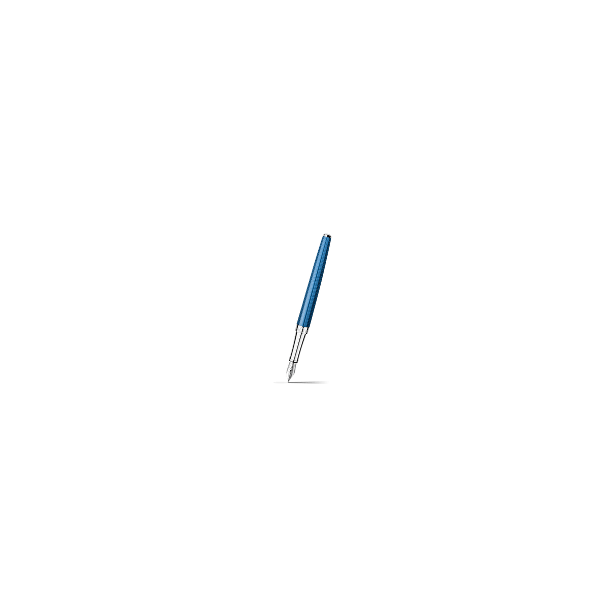Caran d'Ache Léman Slim Grand Bleu Fountain Pen on a white background