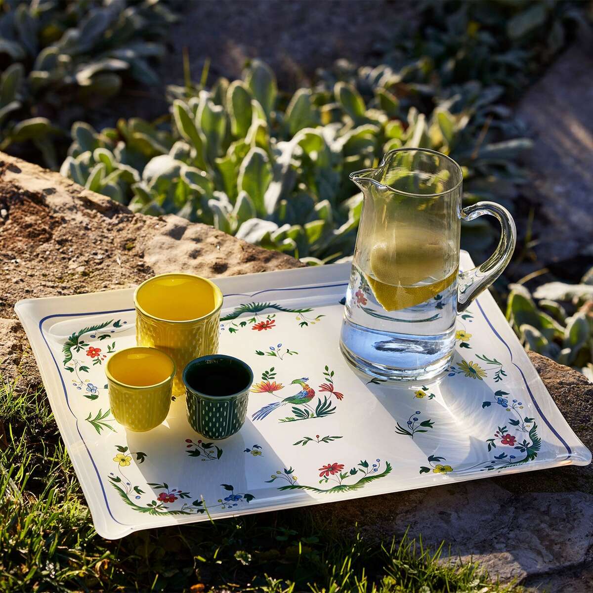 Gien Acrylic Serving Tray, Large - Oiseaux De Paradis, alternate view