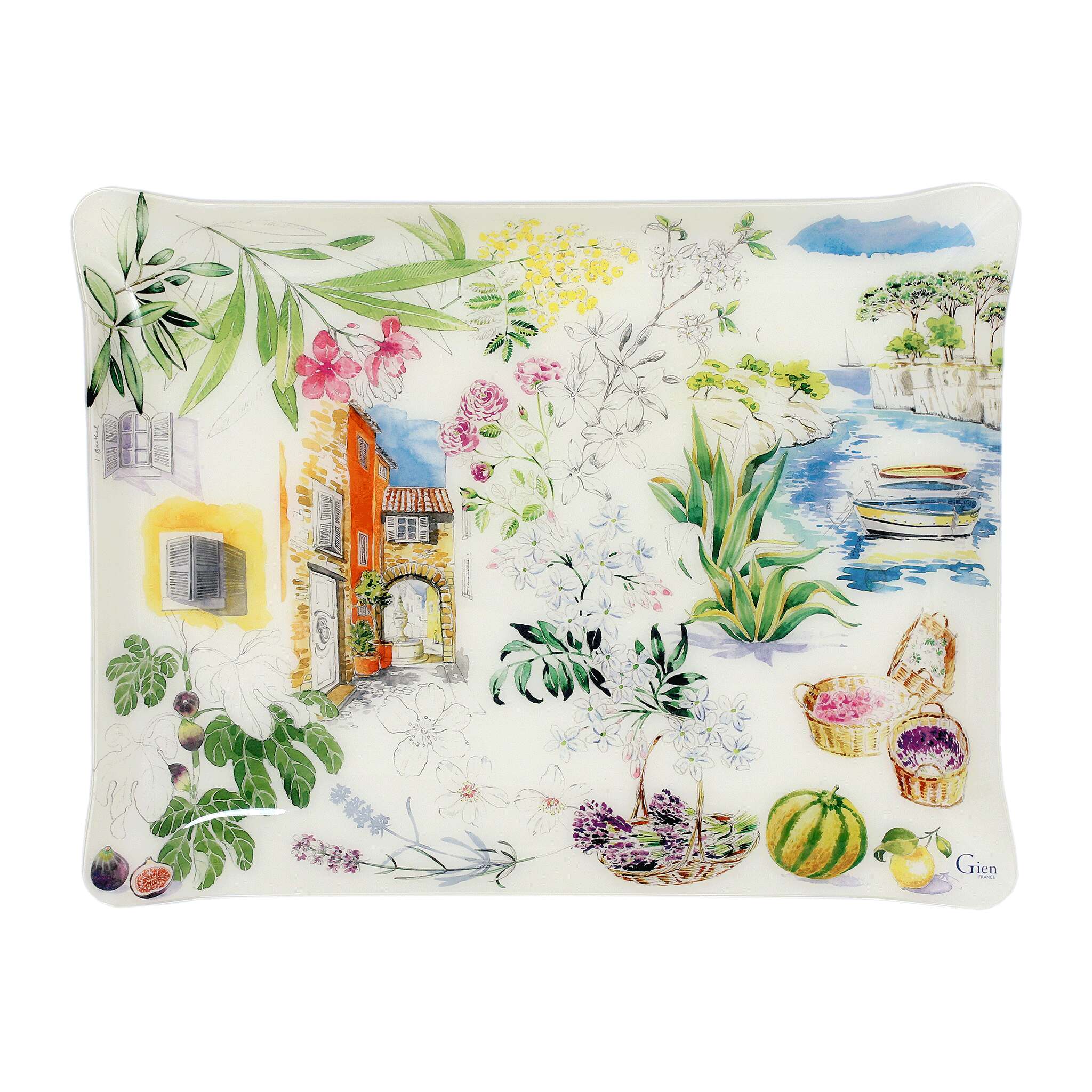 Gien Acrylic Serving Tray, Large - Provence