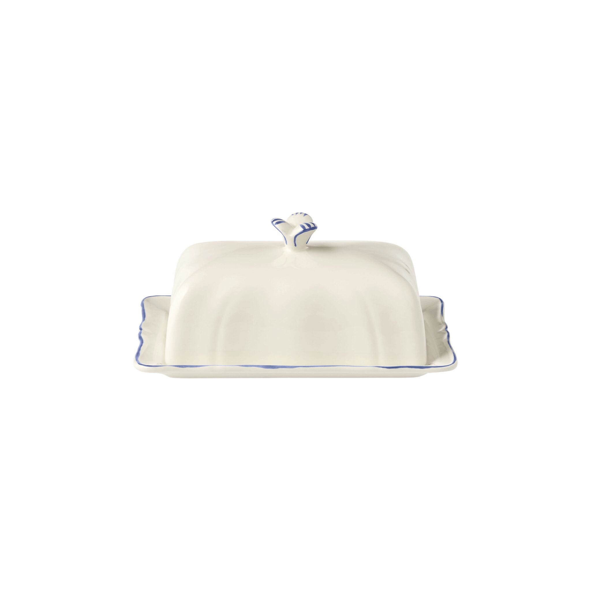 Gien Butter Dish - Filet Blue