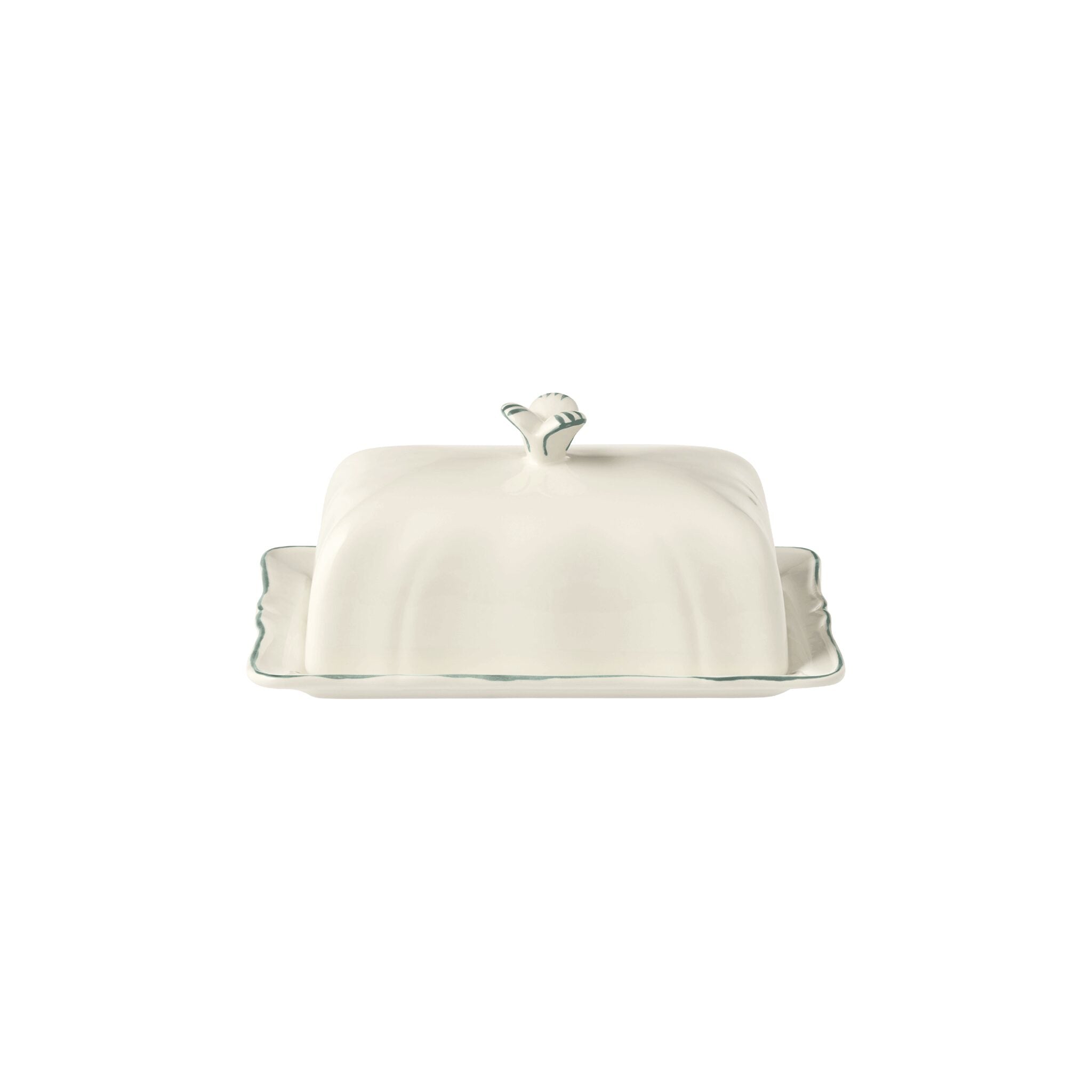 Gien Butter Dish - Filet Earth Grey