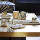 Gien Butter Tray - Dominoté Butter Dish, alternate view