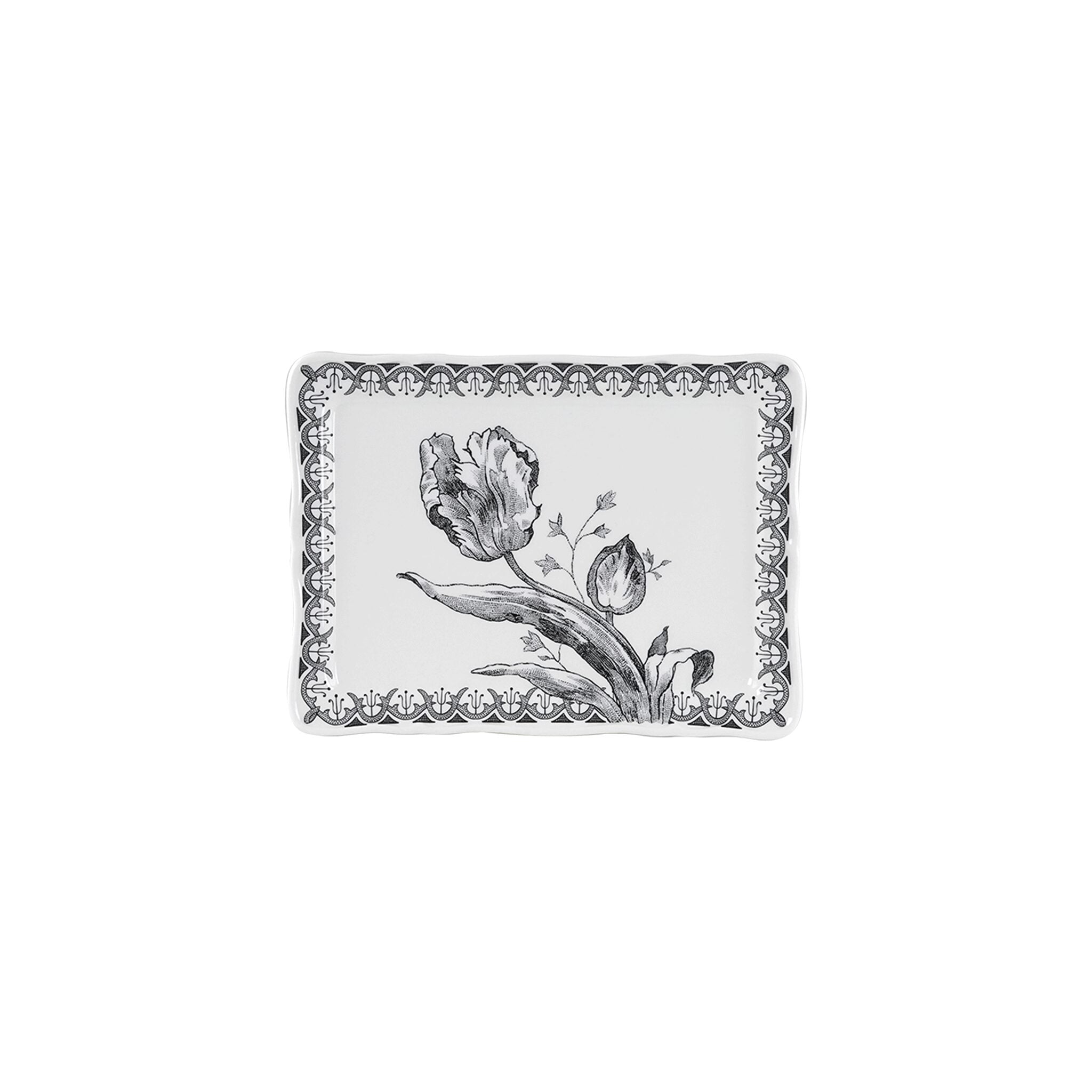 Gien Butter Tray - Tulipes Butter Dish
