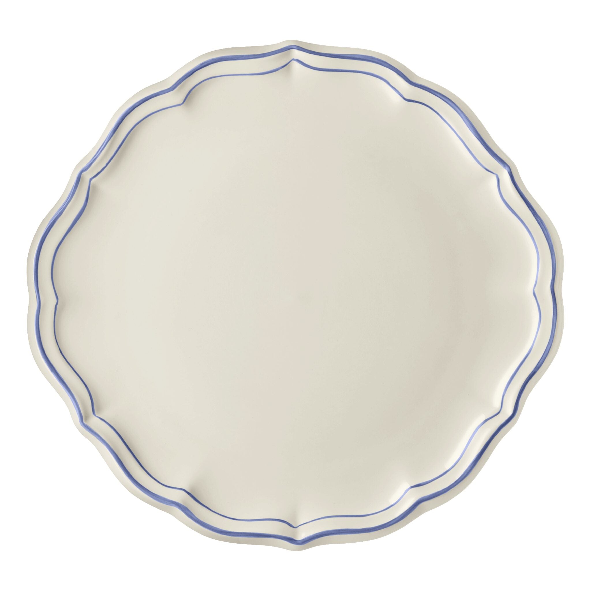 Gien Cake Platter - Filet Blue