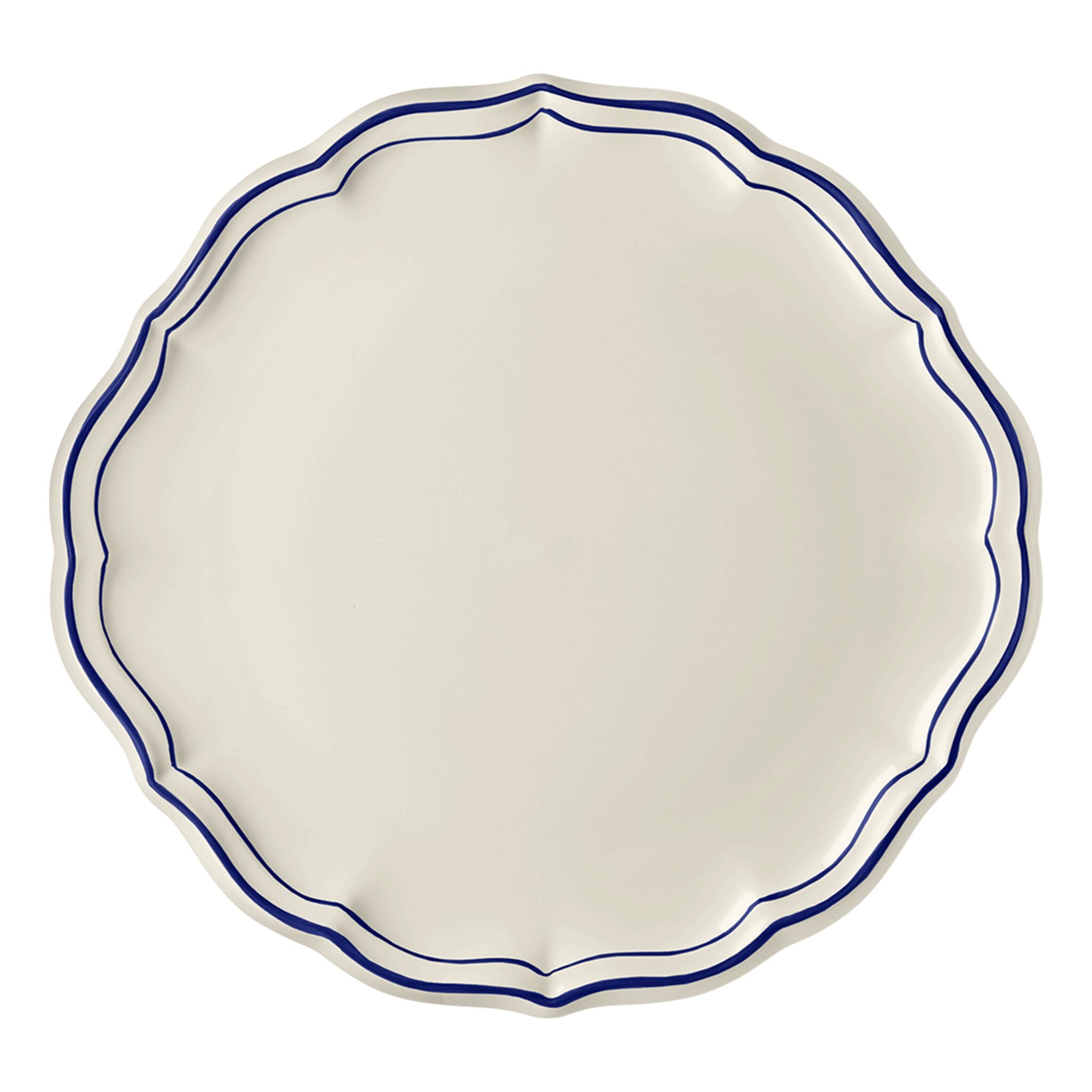 Gien Cake Platter - Filet Cobalt