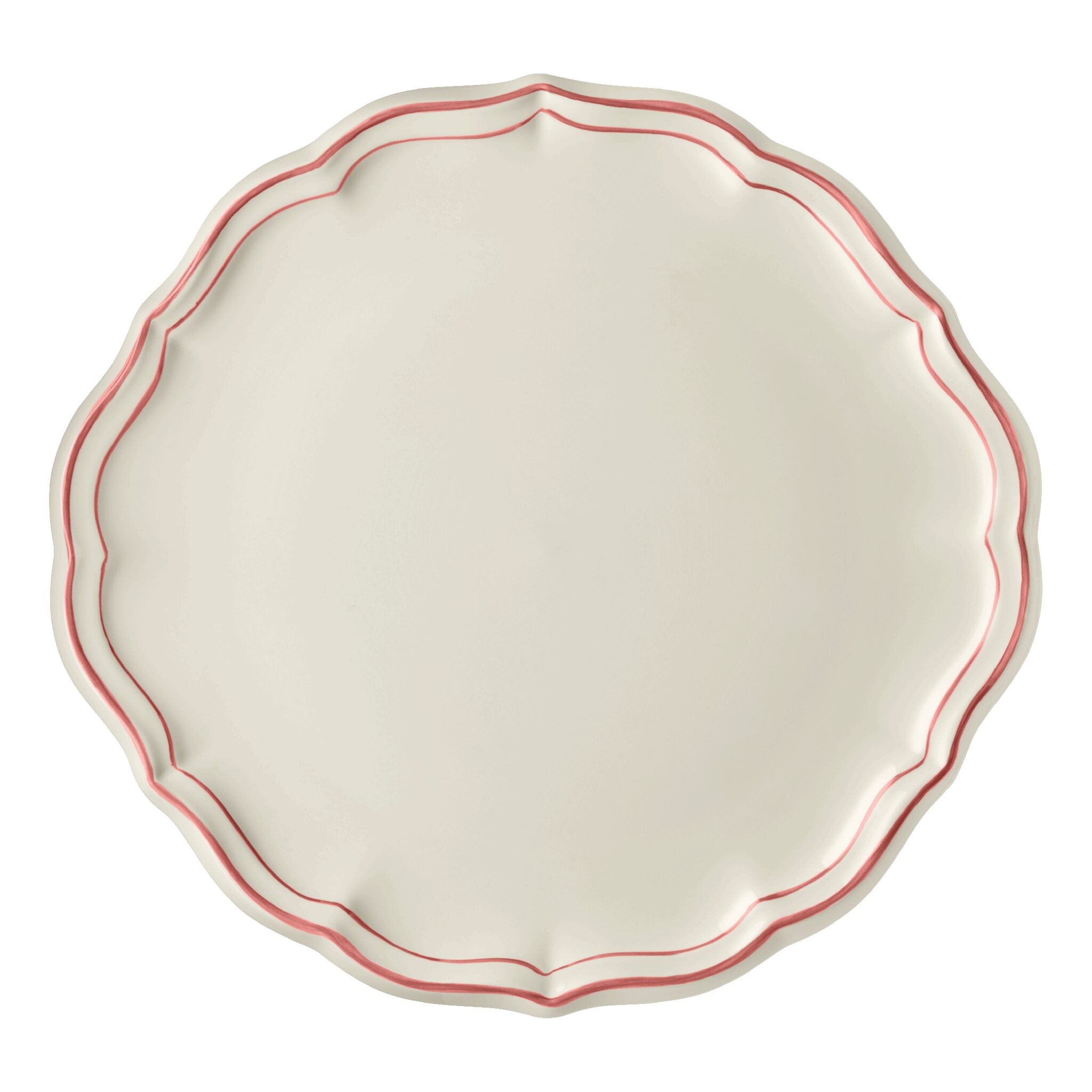 Gien Cake Platter - Filet Coral