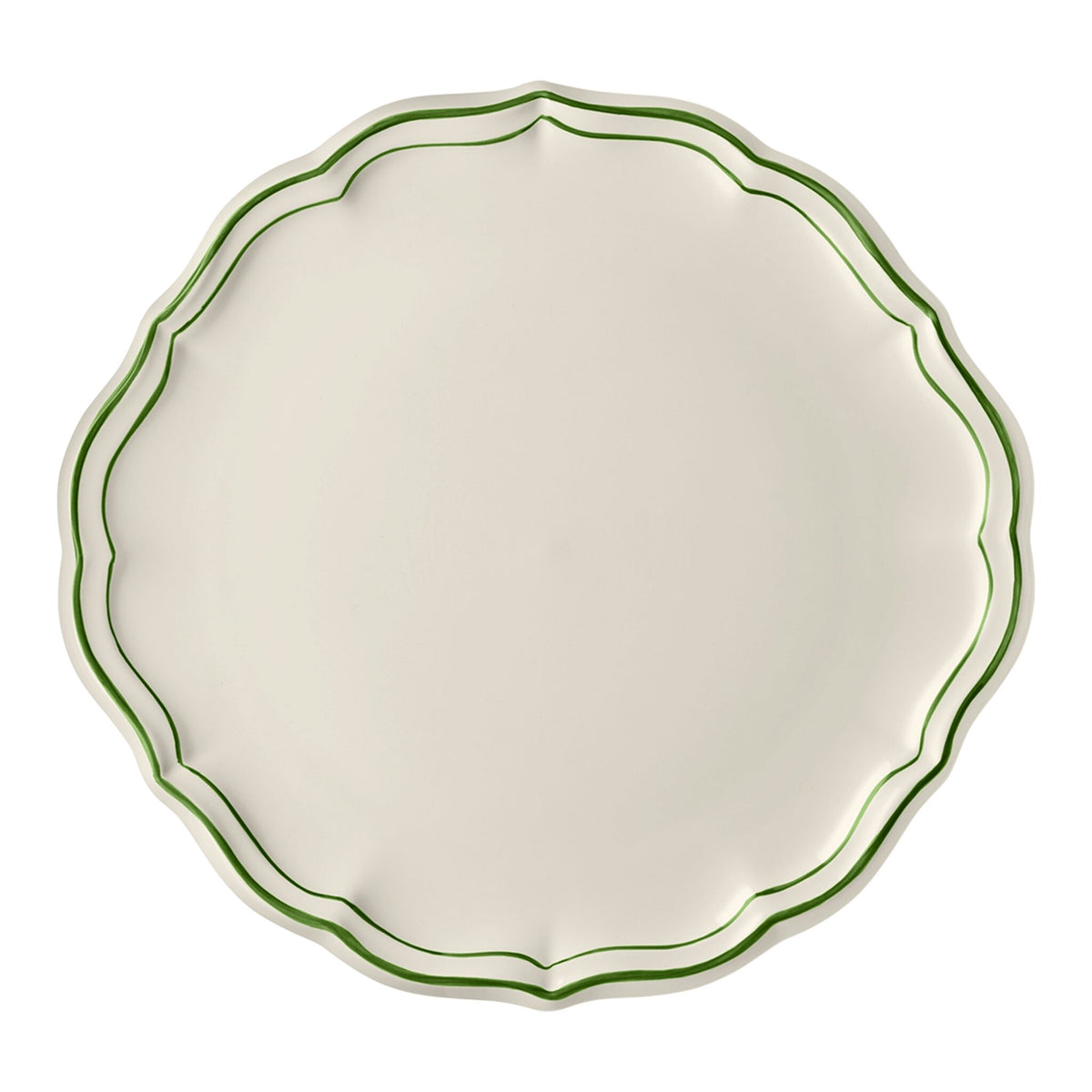 Gien Cake Platter - Filet Fern Green