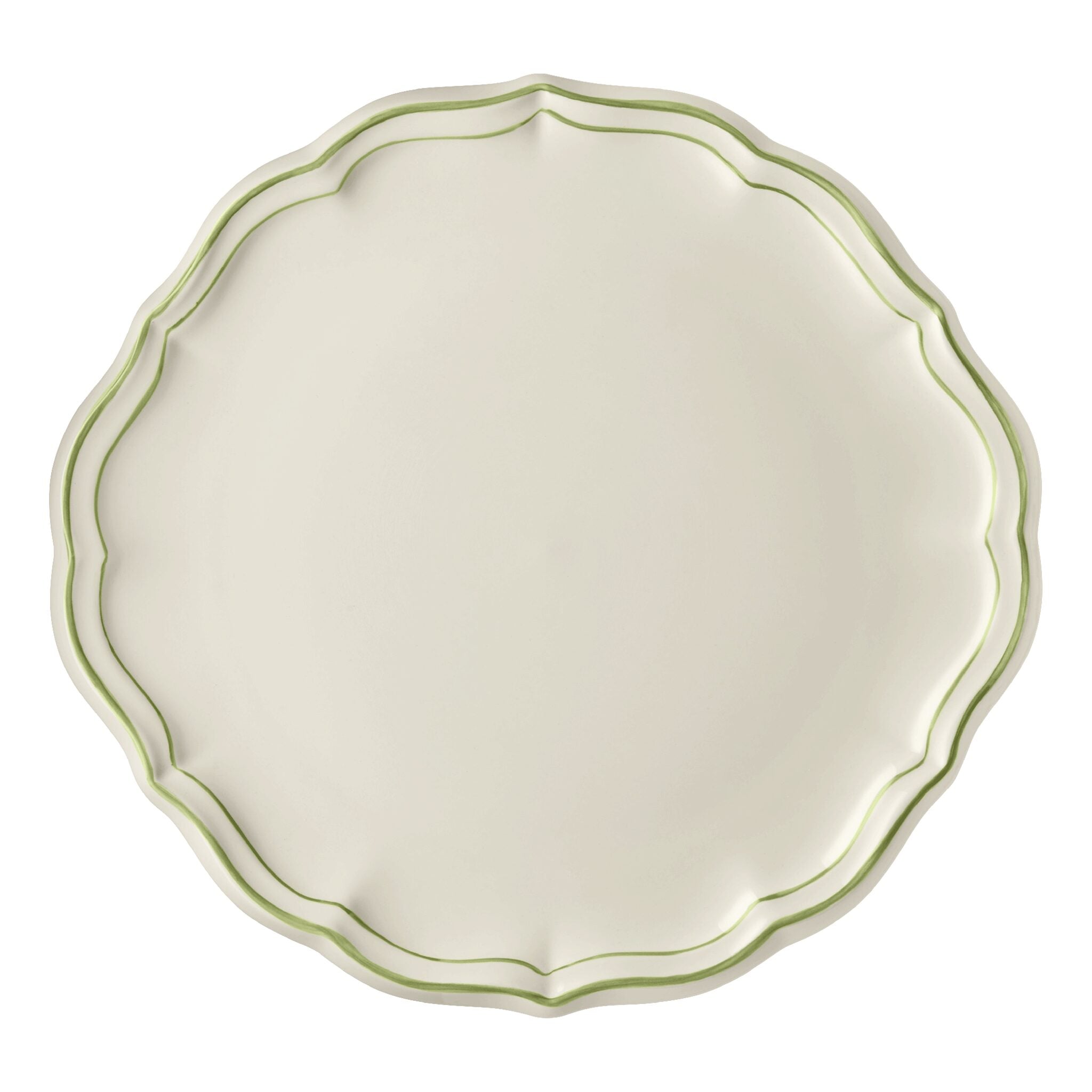 Gien Cake Platter - Filet Green