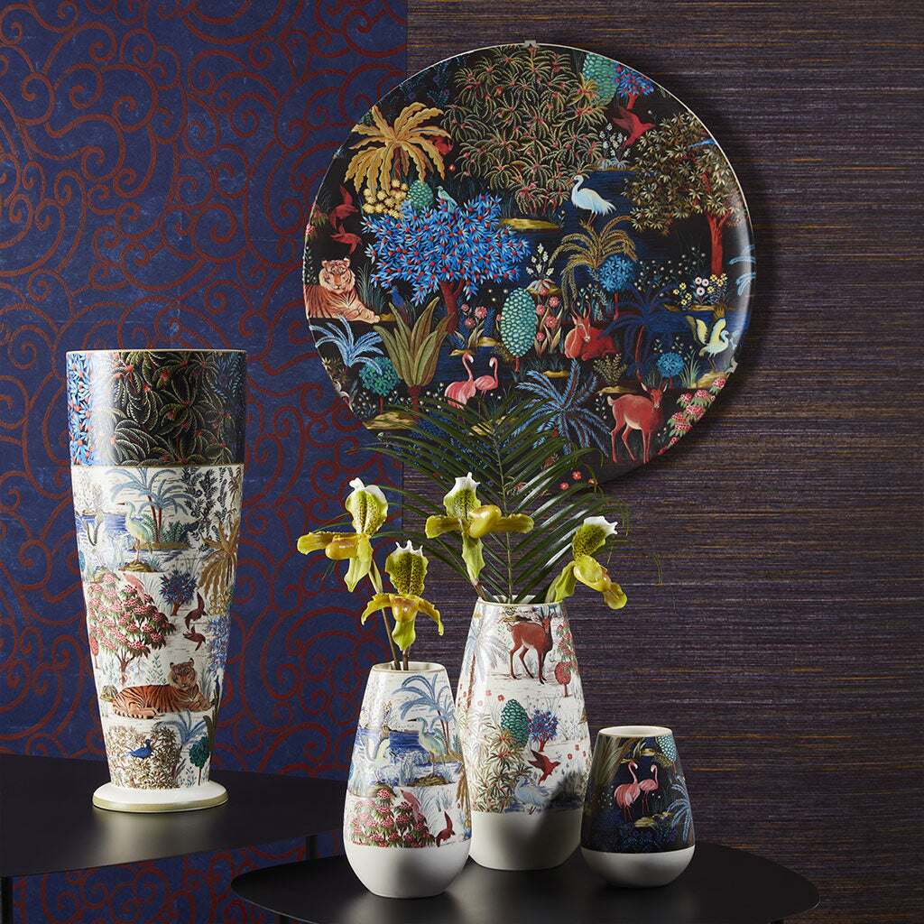 Gien Contour Vase, Small - Le Jardin Du Palais, alternate view