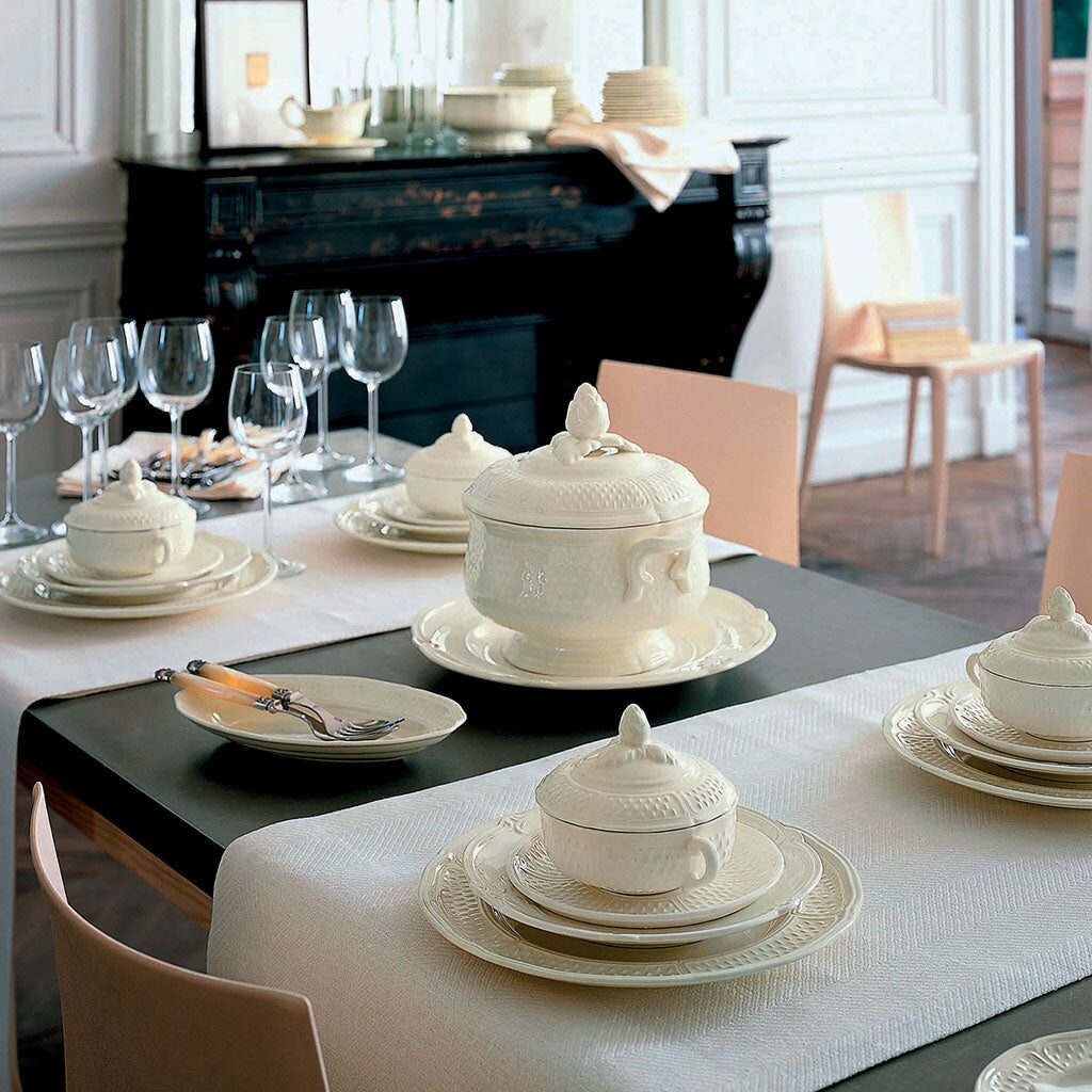 Gien Covered Vegetable - Pont Aux Choux White Vegetable Bowl, alternate view