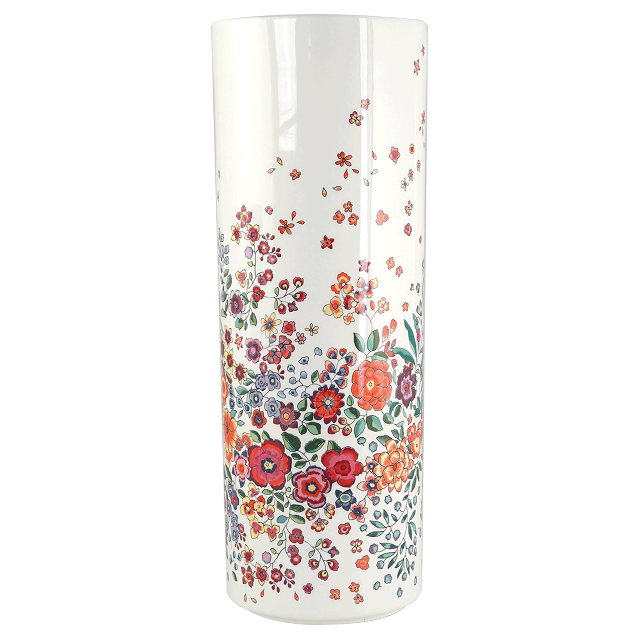Gien Cylinder Vase, Large - Poésie