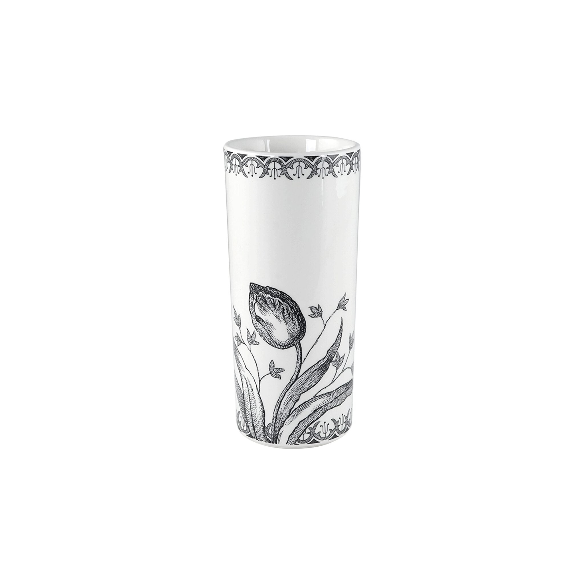 Gien Cylinder Vase, Small - Tulipes