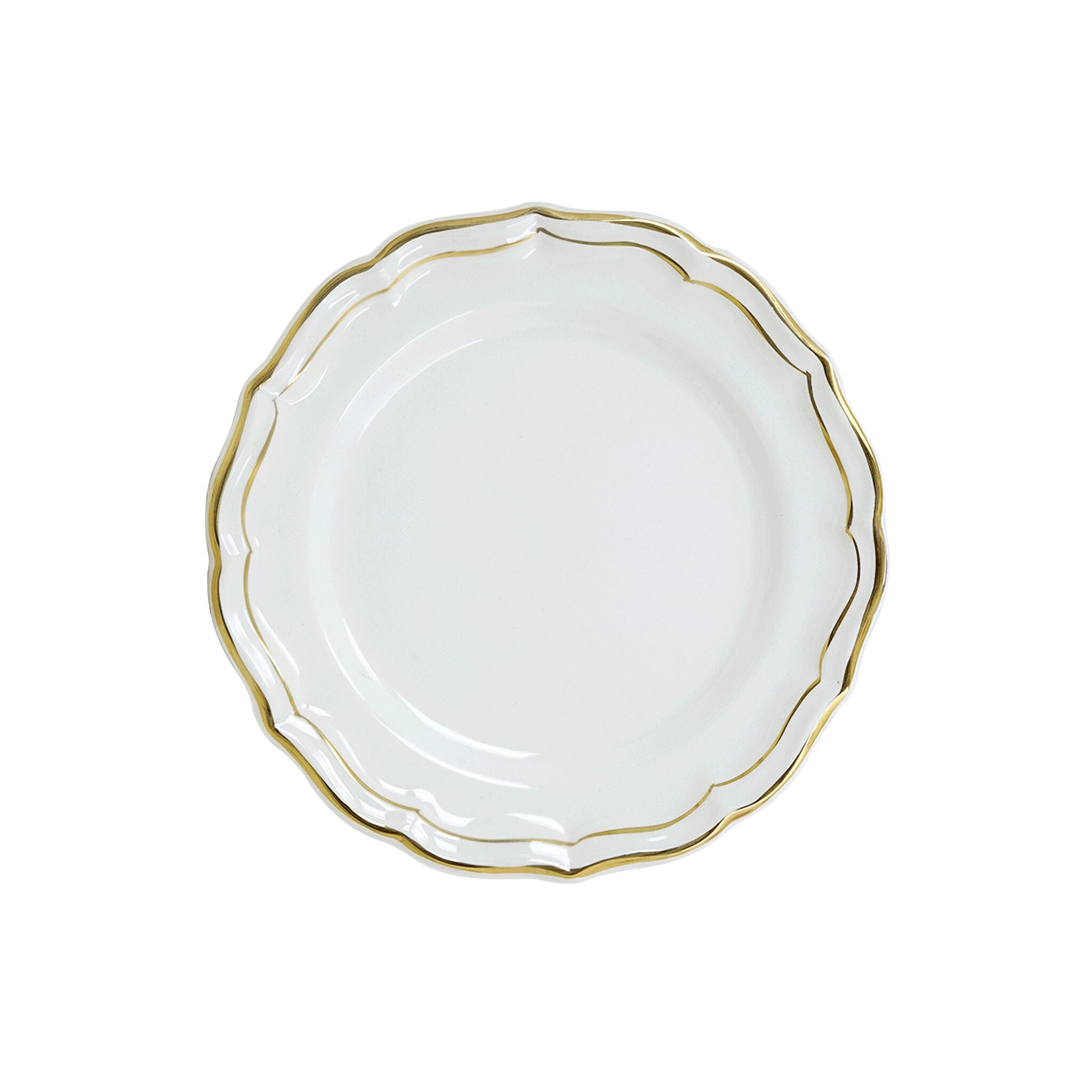 Gien Dessert Plate - Filet Gold