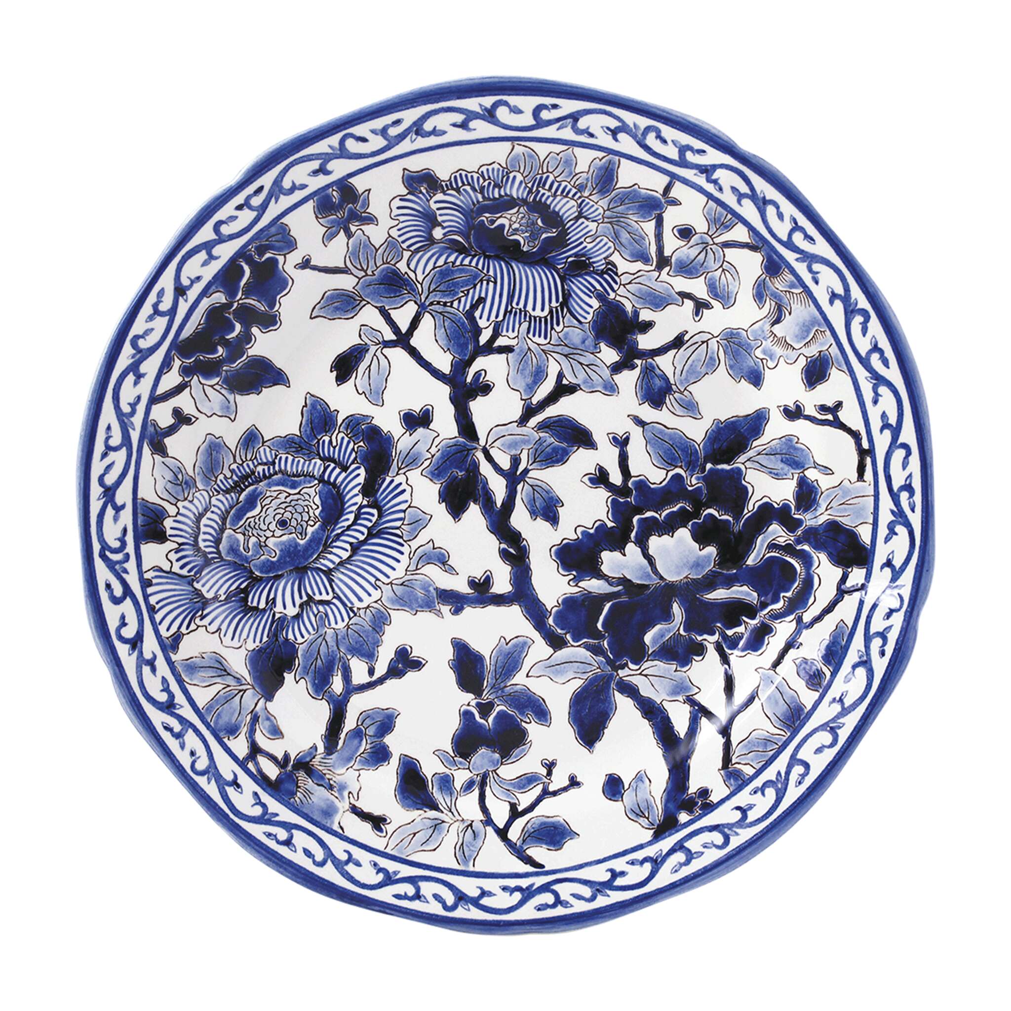 Gien Dinner Plate - Pivoines Bleues