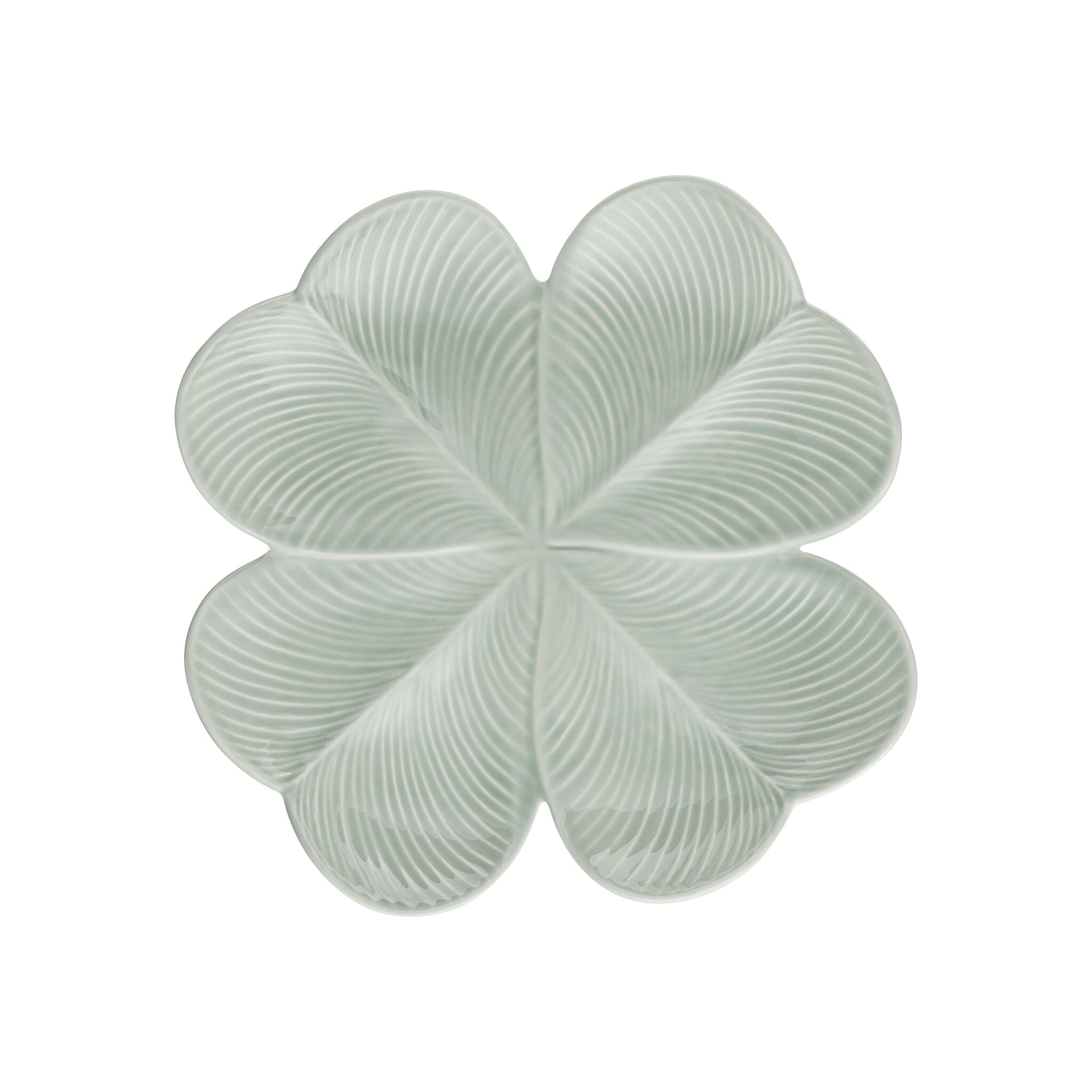 Gien Earth Grey Clover Centerpiece - Jour De Chance Centerpiece Serving Bowl
