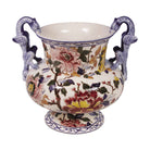 Gien Faenza Vase Dragon - Pivoines