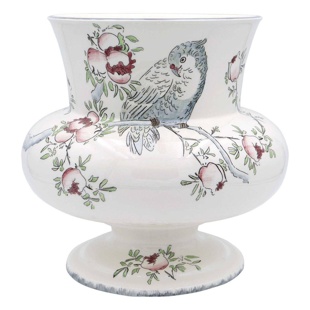 Gien Faenza Vase, Large - Grands Oiseaux