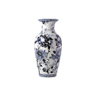 Gien Fluted Vase, Large - Pivoines Bleues