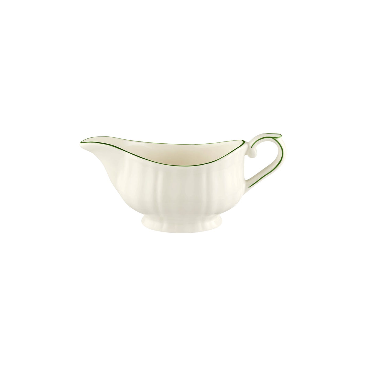 Gien Gravy Boat - Filet Fern Green