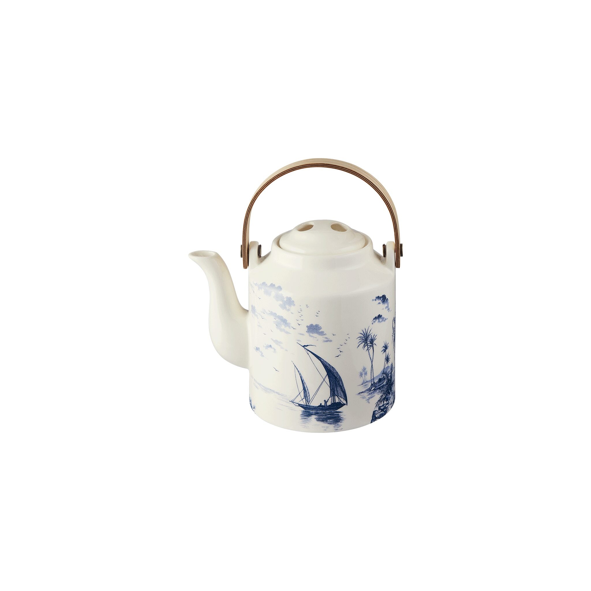 Gien Japanese Teapot - Les Dépareillées Blue
