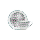 Gien Jumbo Cup & Saucer - Dominoté Cup & Saucer Set