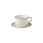 Gien Jumbo Cup & Saucer - Filet Cobalt Cup & Saucer Set
