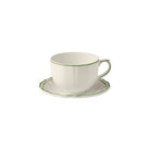 Gien Jumbo Cup & Saucer - Filet Fern Green