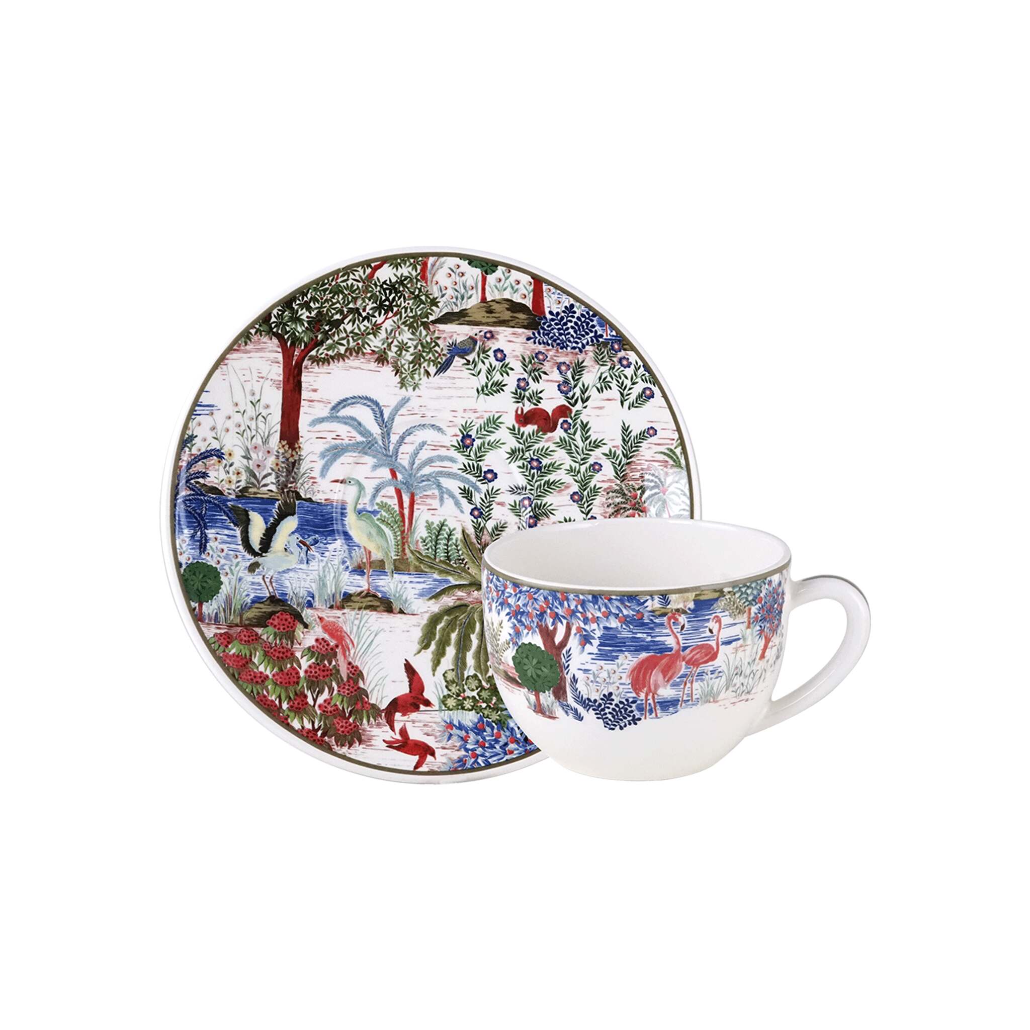 Gien Jumbo Cup & Saucer - Le Jardin Du Palais Cup & Saucer Set