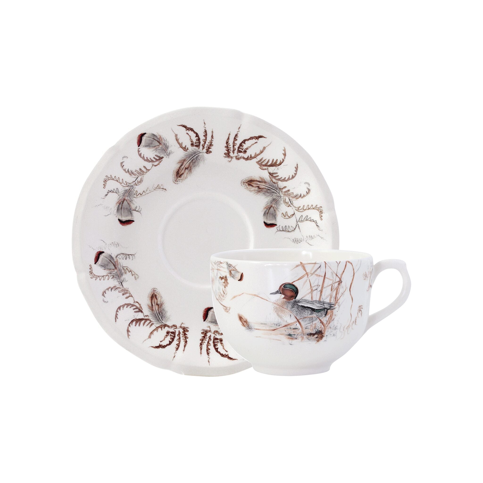 Gien Jumbo Cup & Saucer - Sologne Cup & Saucer Set