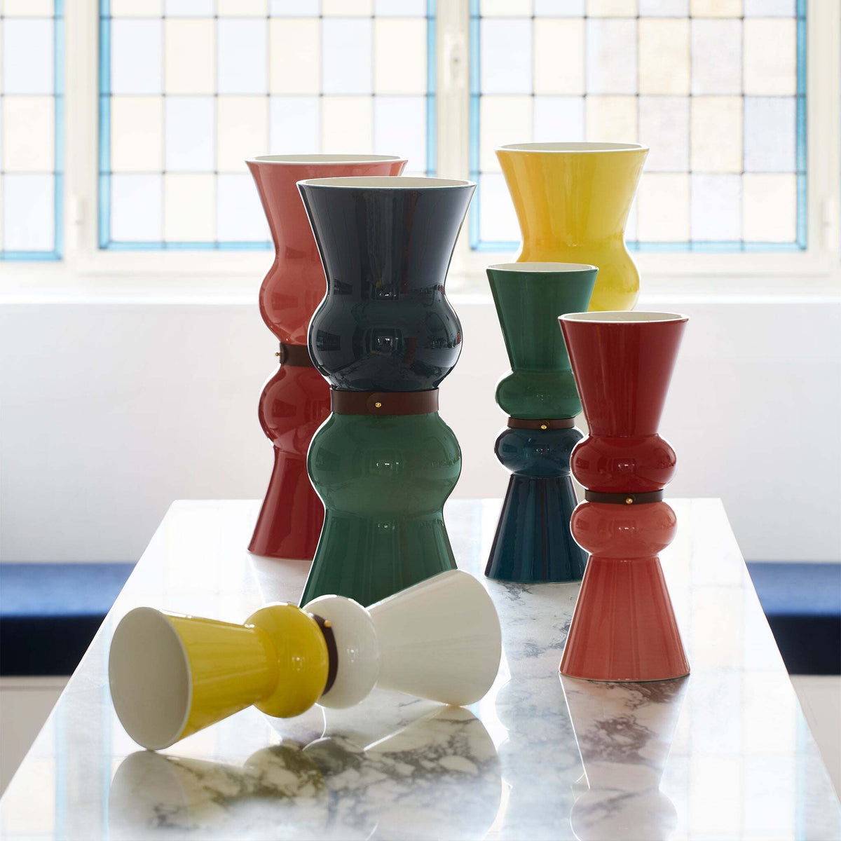 Gien Lagoon and Acapulco Siam Vase, Small, lifestyle view