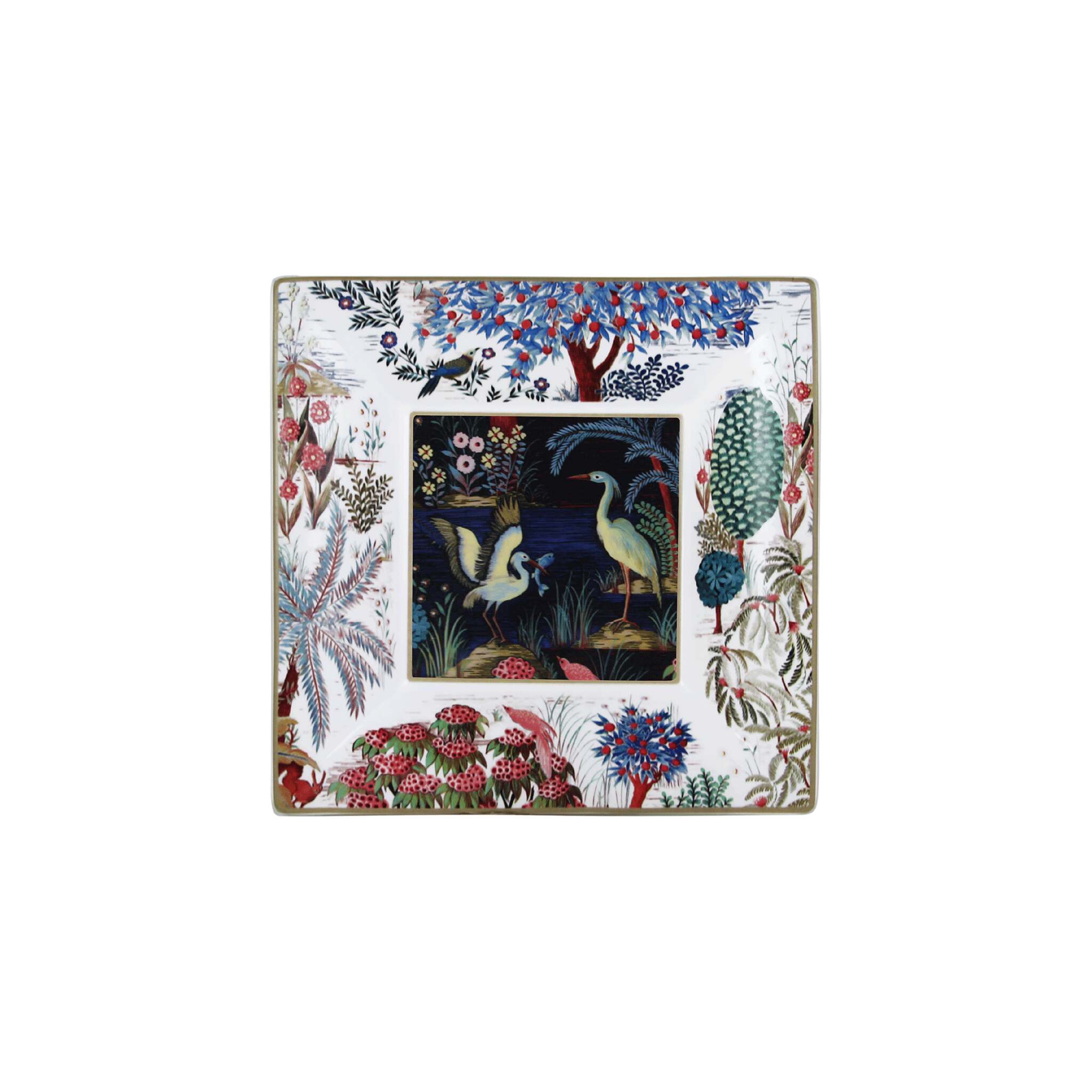 Gien Large Square Candy Tray - Le Jardin Du Palais Candy Dish