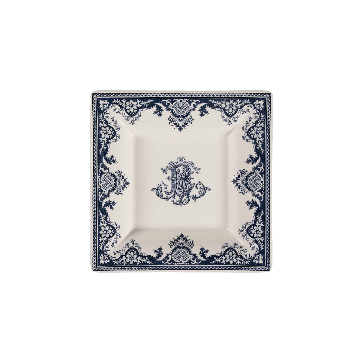 Gien Large Square Candy Tray - Les Dépareillées Blue