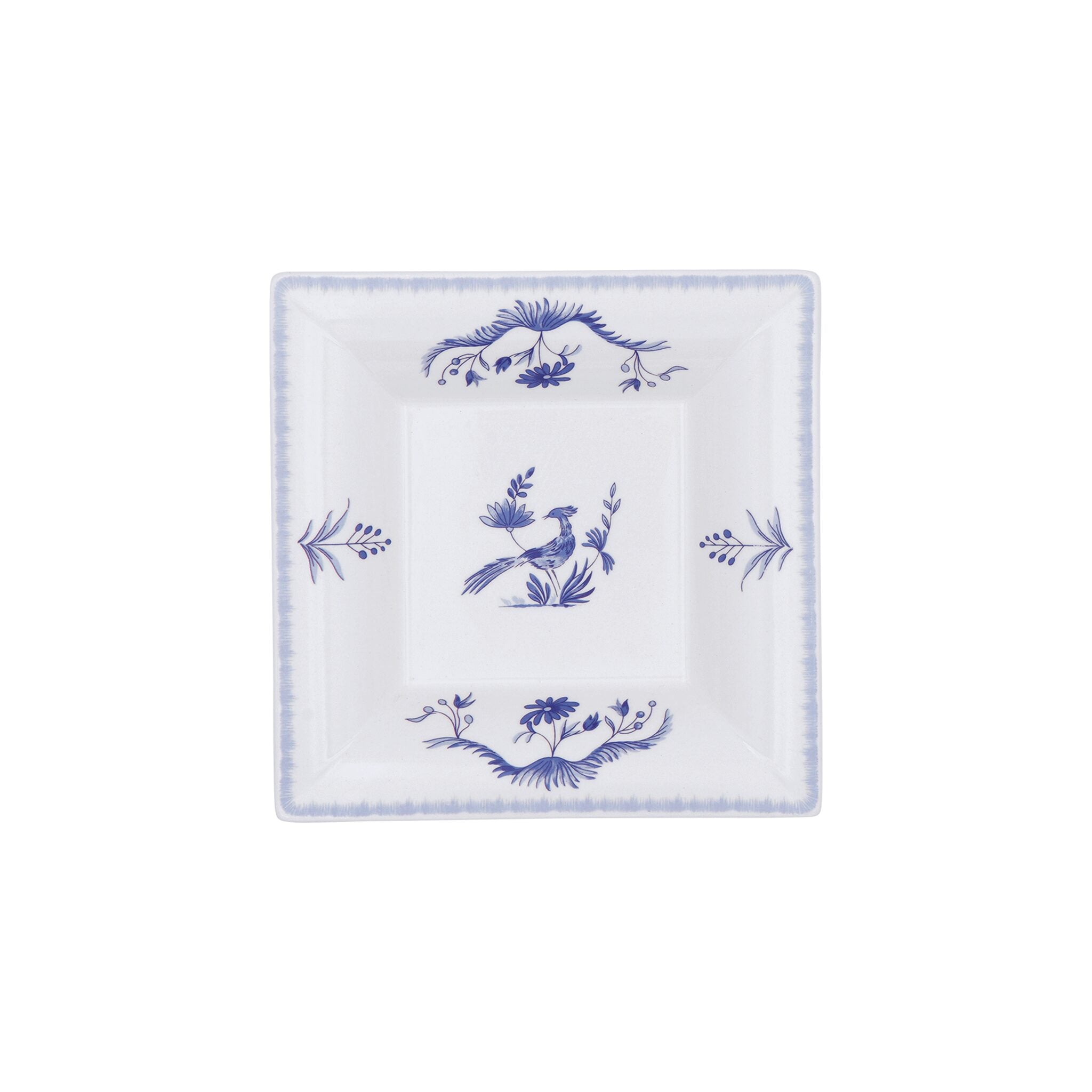 Gien Large Square Candy Tray - Paradis Bleu Candy Dish