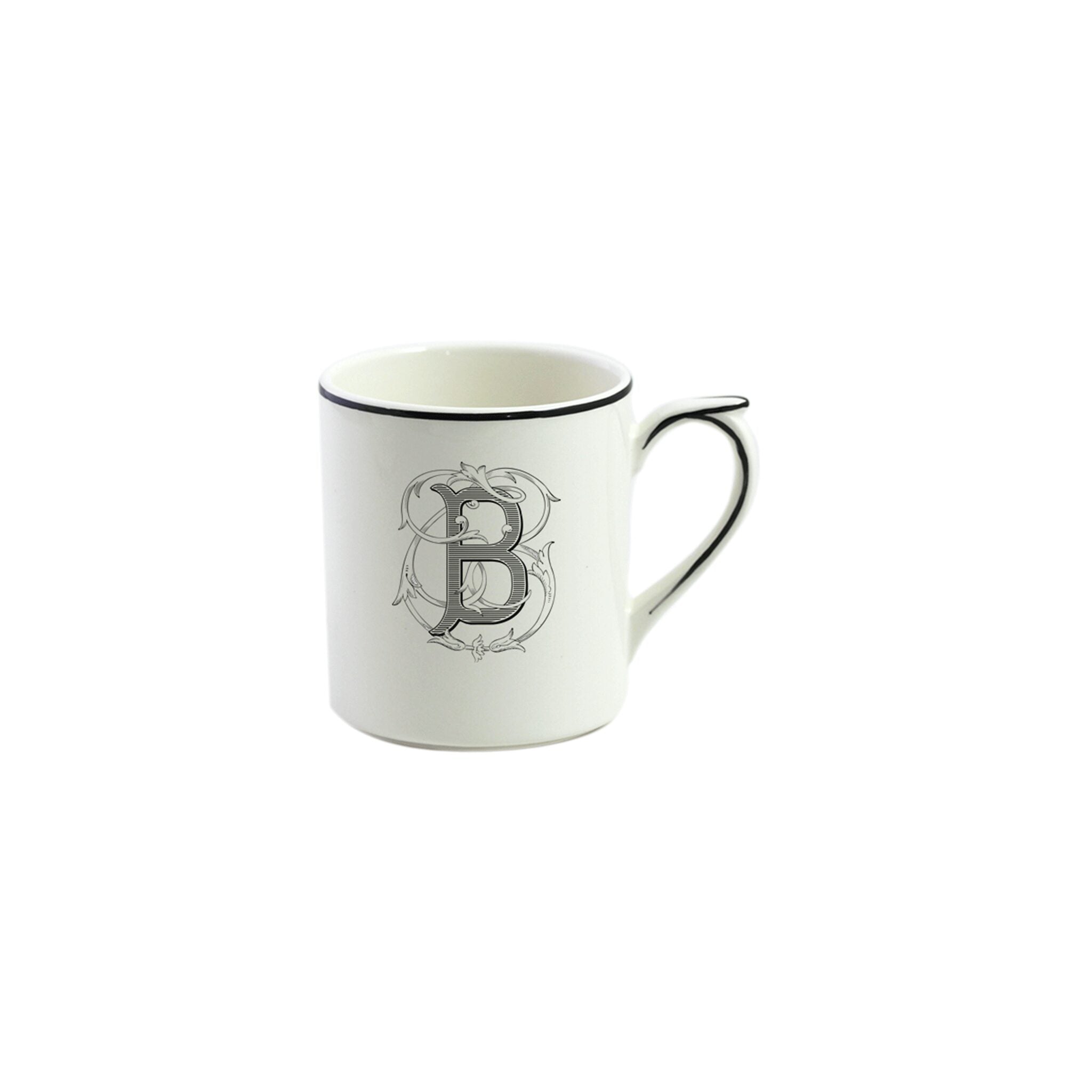 Gien Mug B - Filet Midnight Monogram