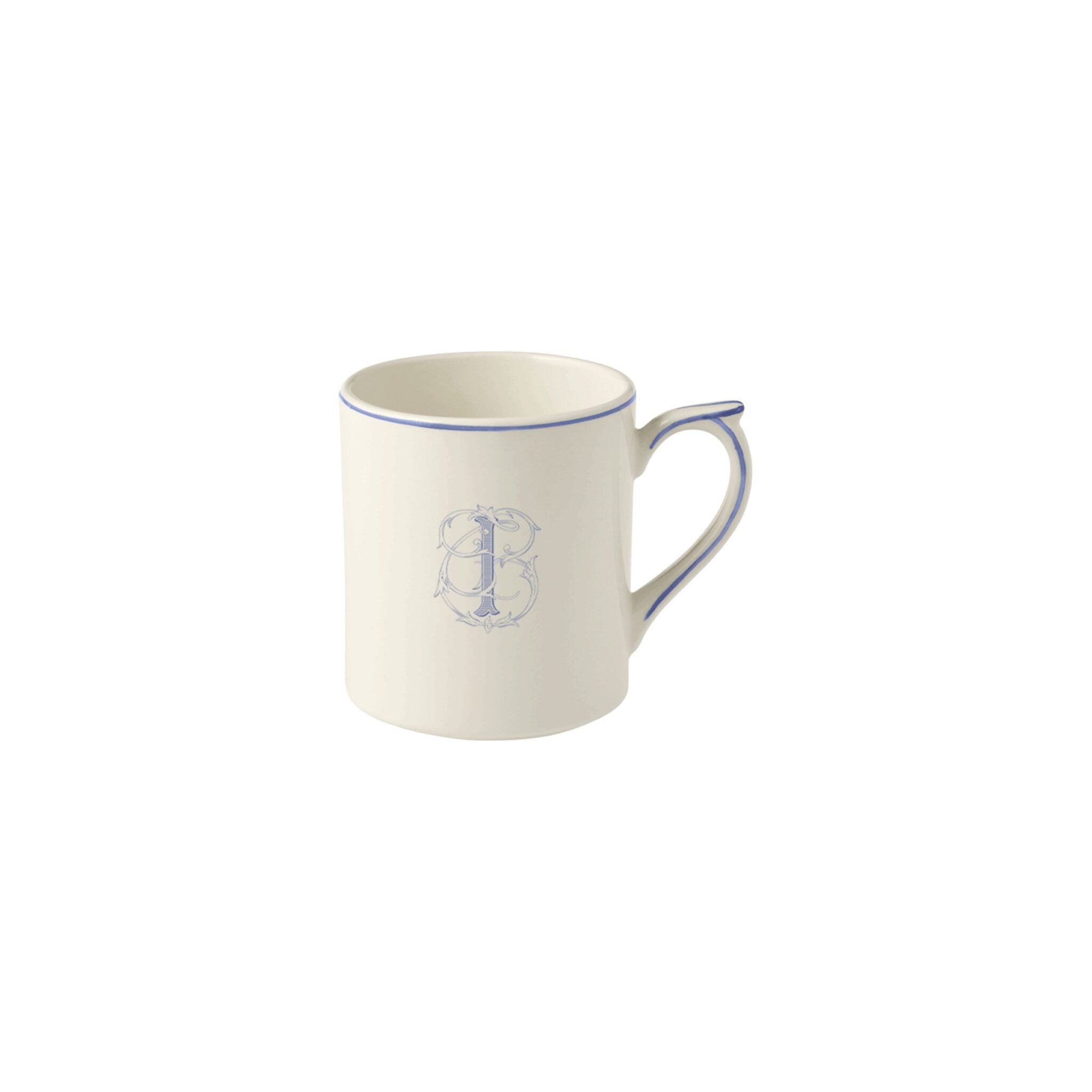 Gien Mug I - Filet Blue Monogram
