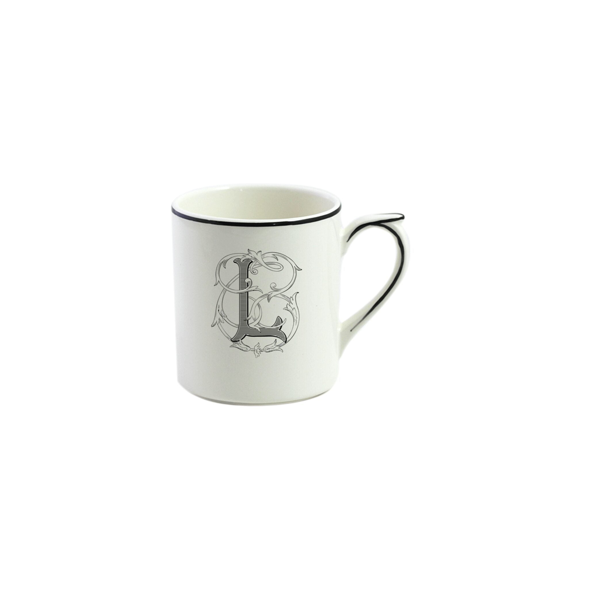 Gien Mug L - Filet Midnight Monogram