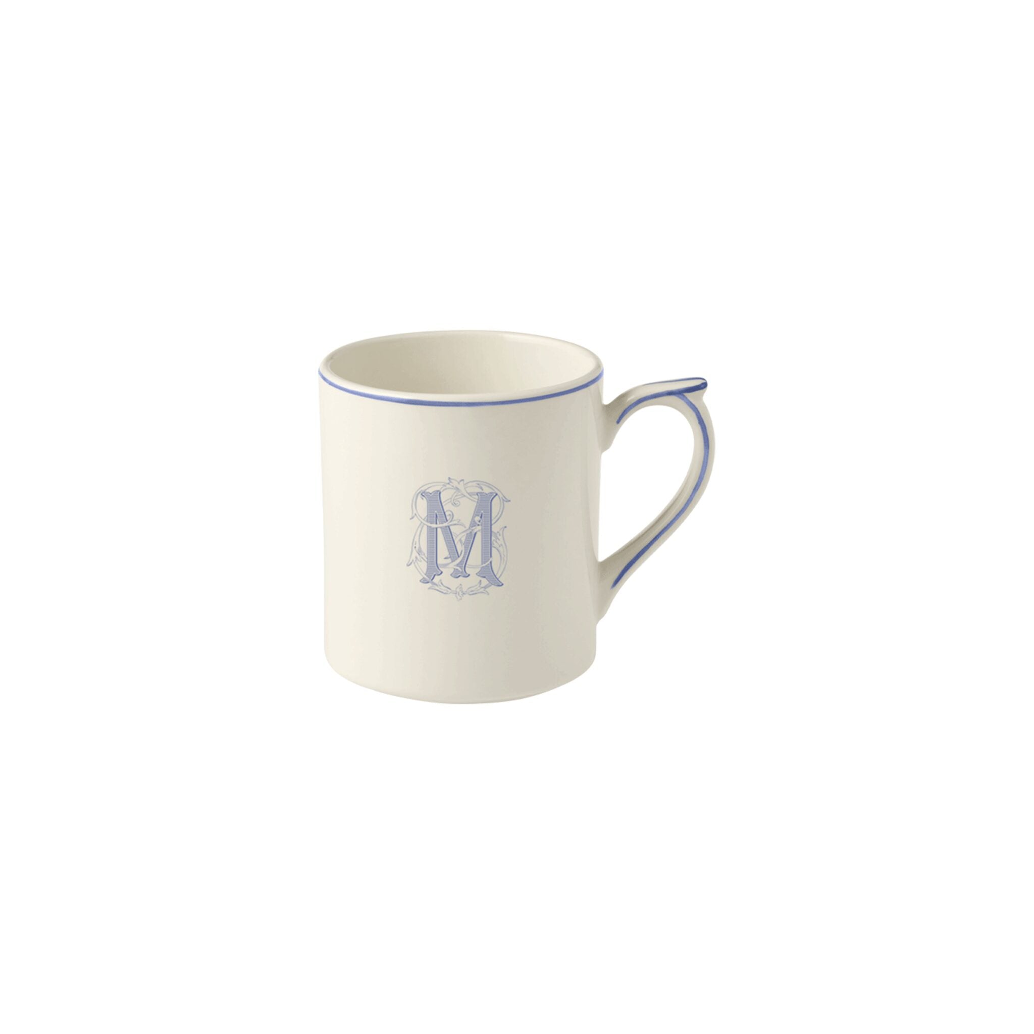 Gien Mug M - Filet Blue Monogram