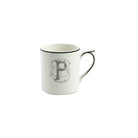 Gien Mug P - Filet Midnight Monogram