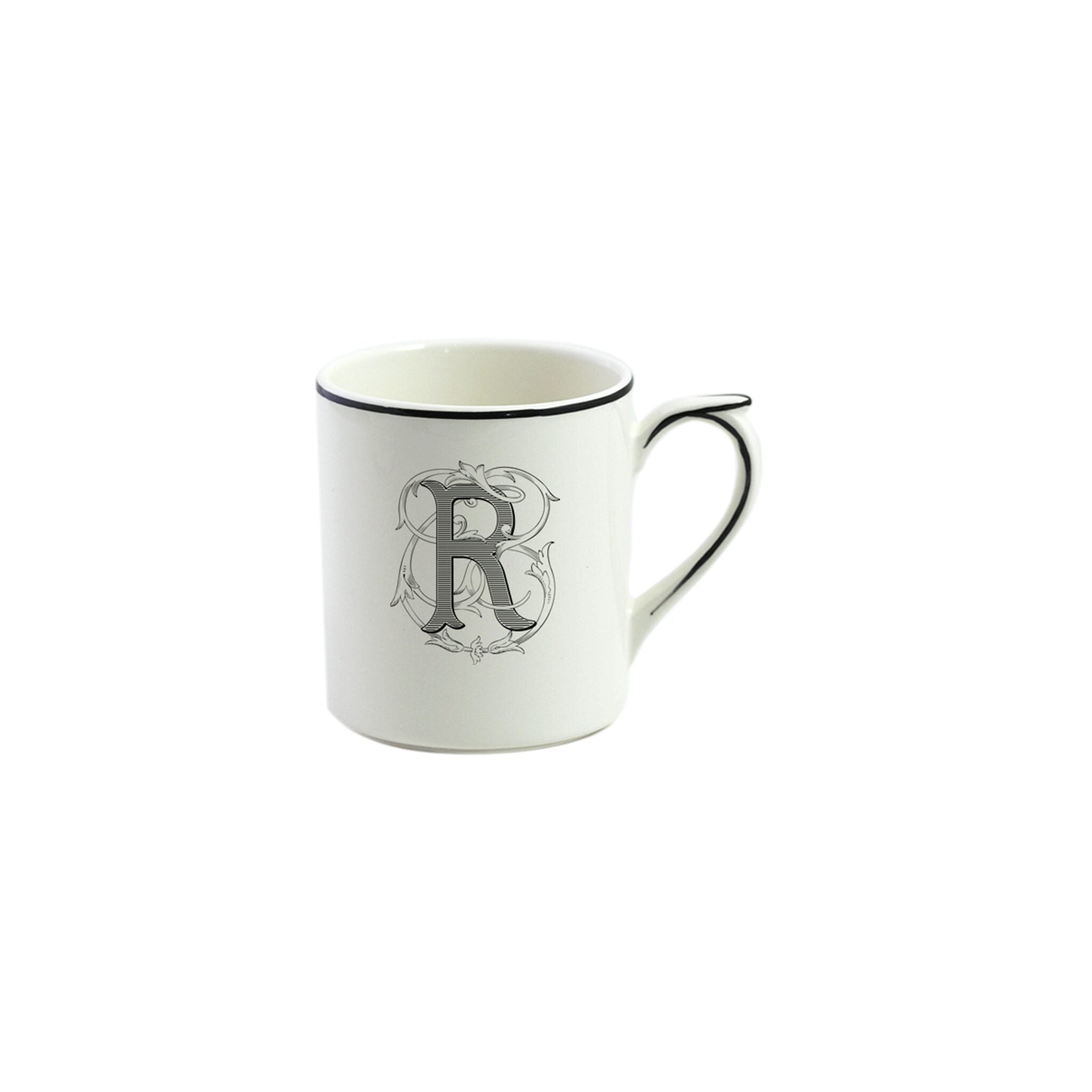 Gien Mug R - Filet Midnight Monogram