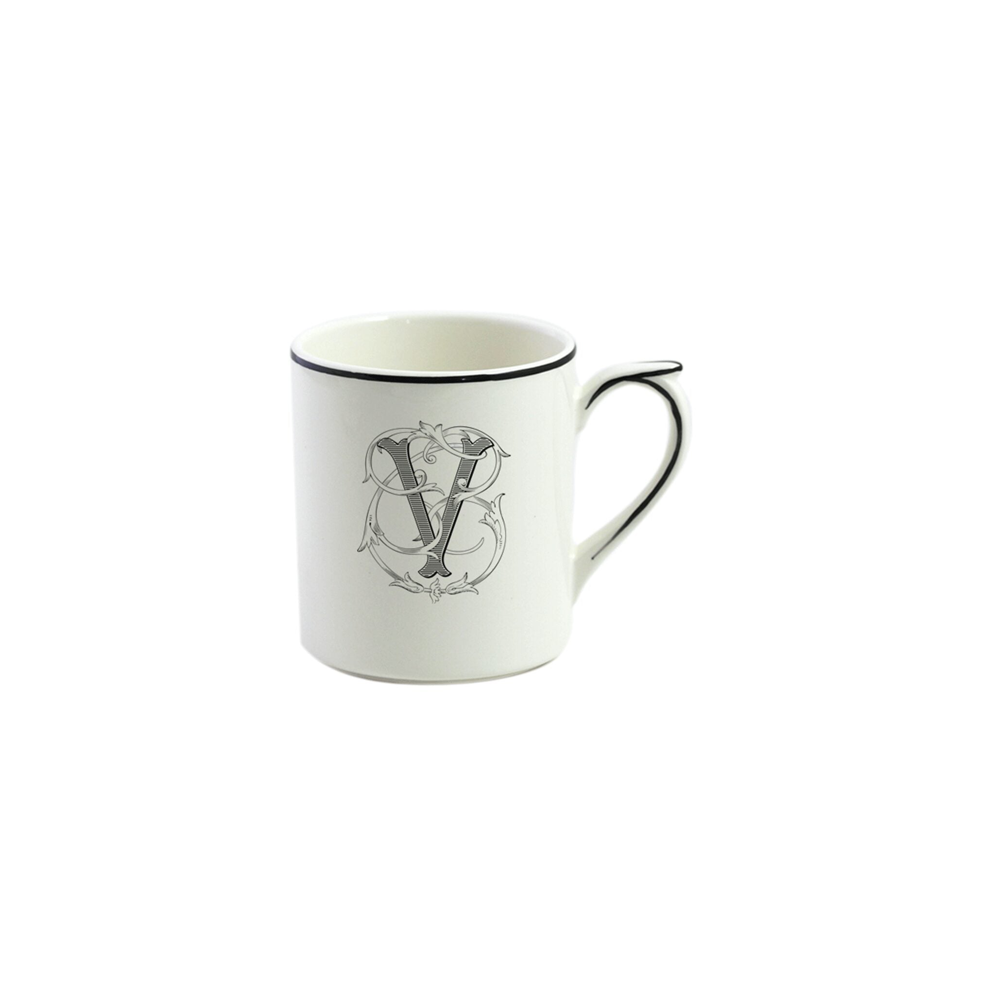 Gien Mug V - Filet Midnight Monogram