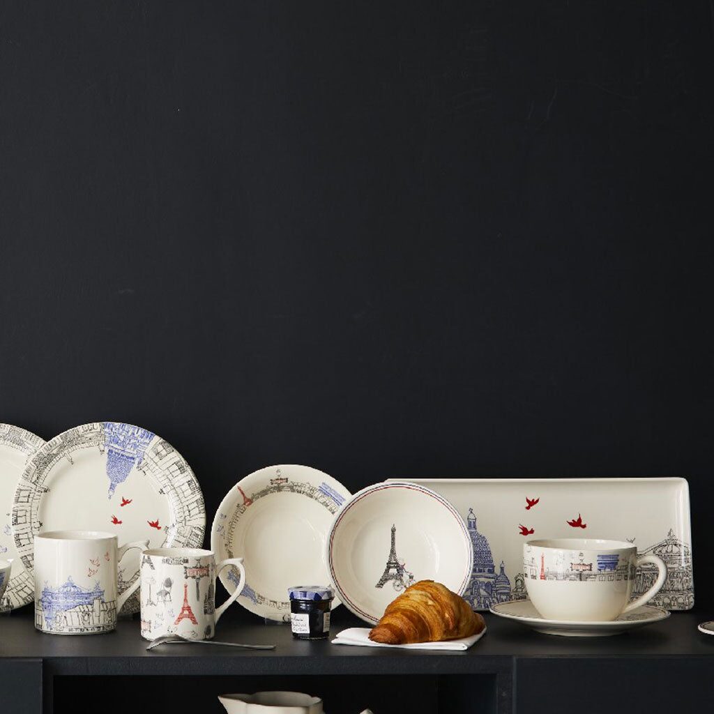 Gien Oblong Serving Tray - Ça C'est Paris !, alternate view