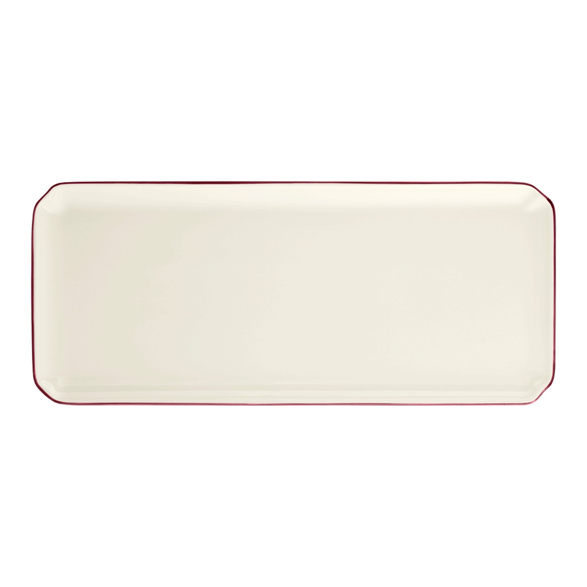 Gien Oblong Serving Tray - Filet Burgundy