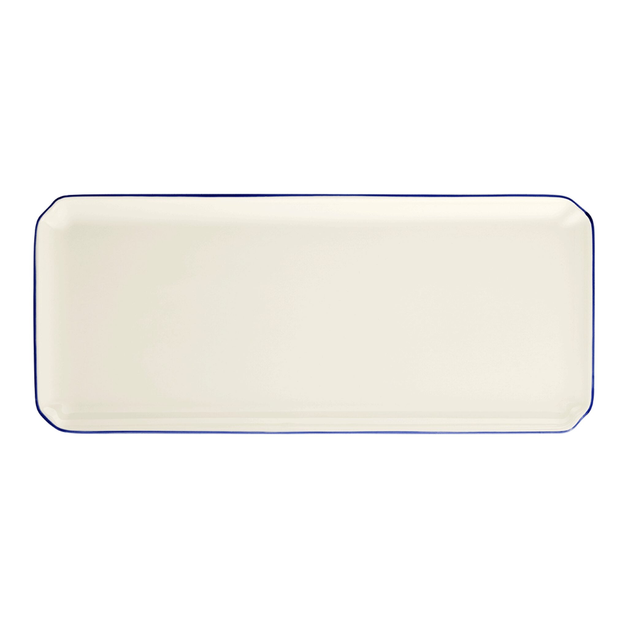 Gien Oblong Serving Tray - Filet Cobalt
