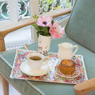 Gien Oblong Serving Tray - Filet Green, alternate view