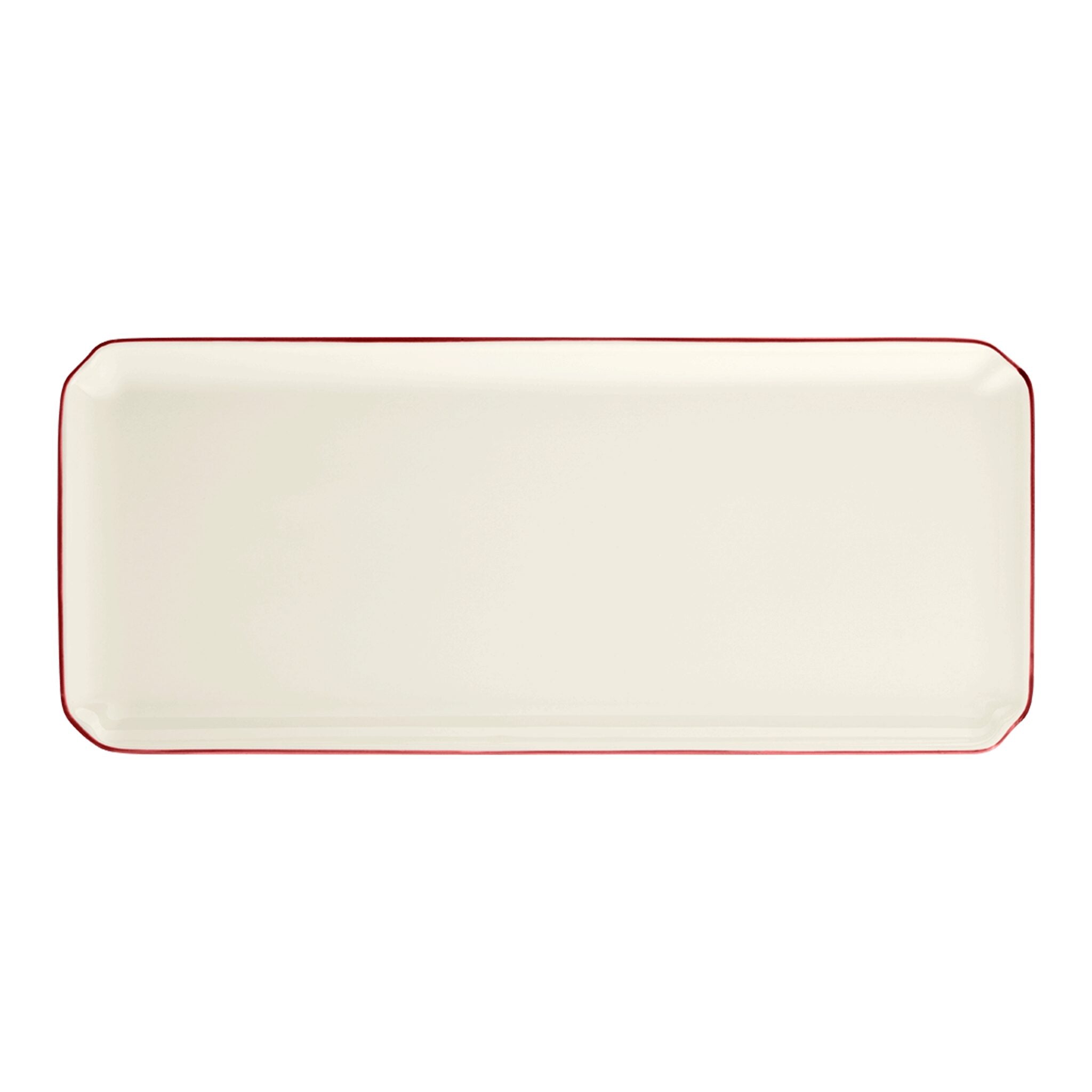 Gien Oblong Serving Tray - Filet Red