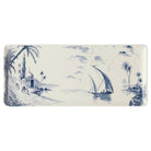 Gien Oblong Serving Tray - Les Dépareillées Blue