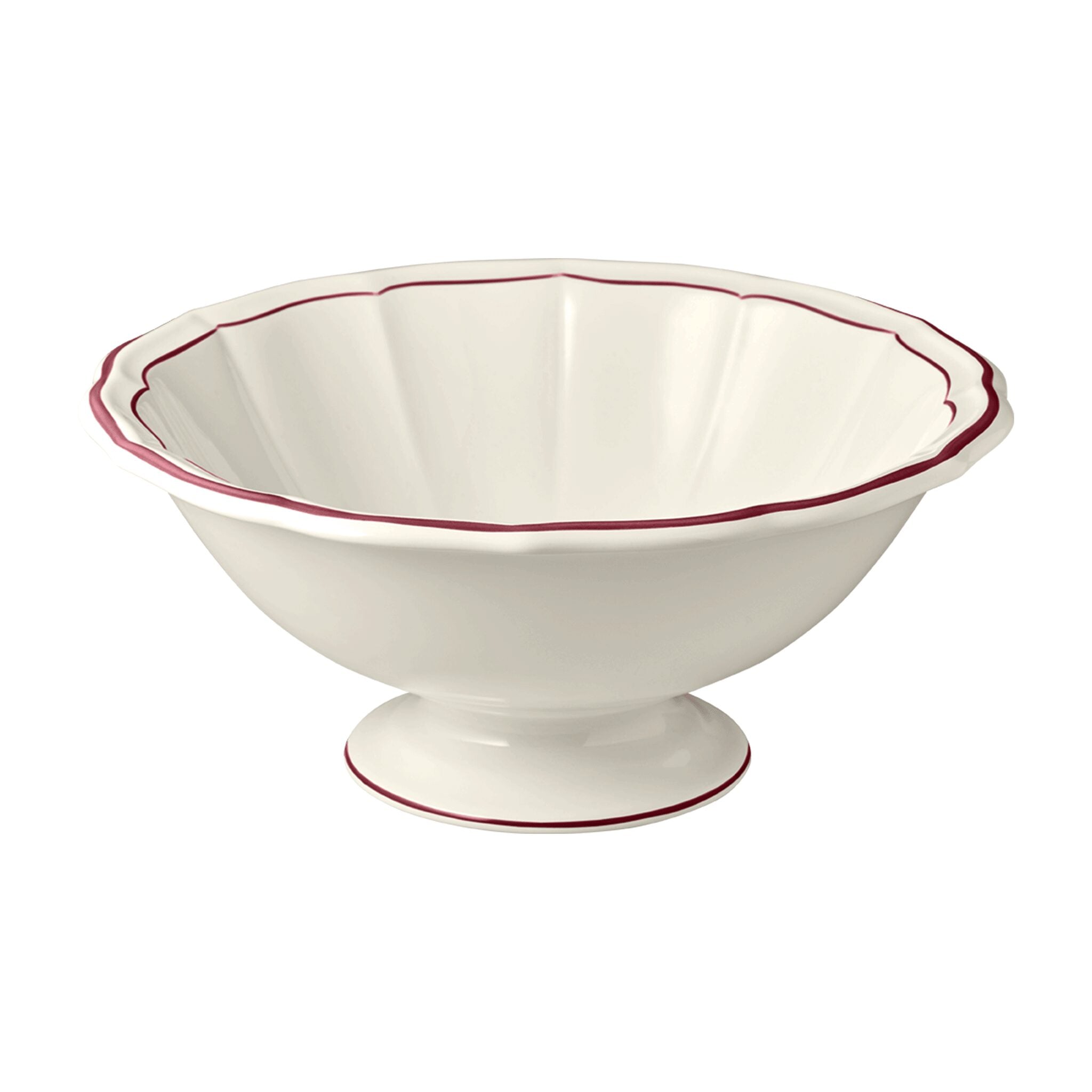 Gien Open Vegetable - Filet Burgundy Vegetable Bowl