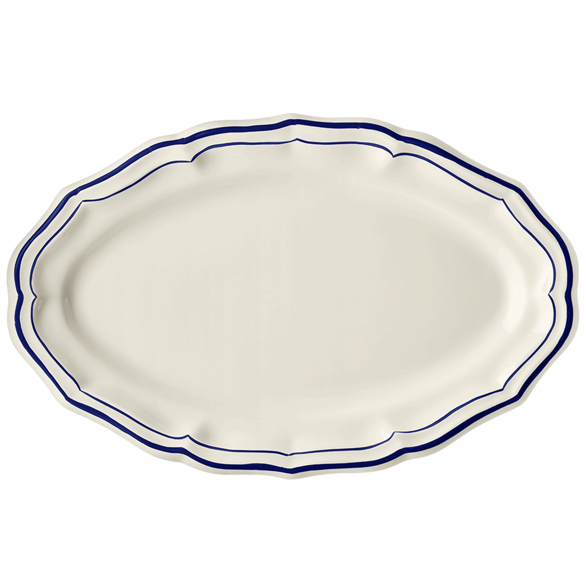Gien Oval Platter - Filet Cobalt